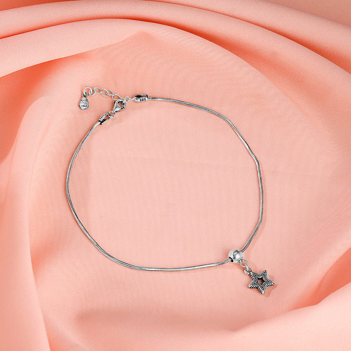 Silver Classic Star Anklet