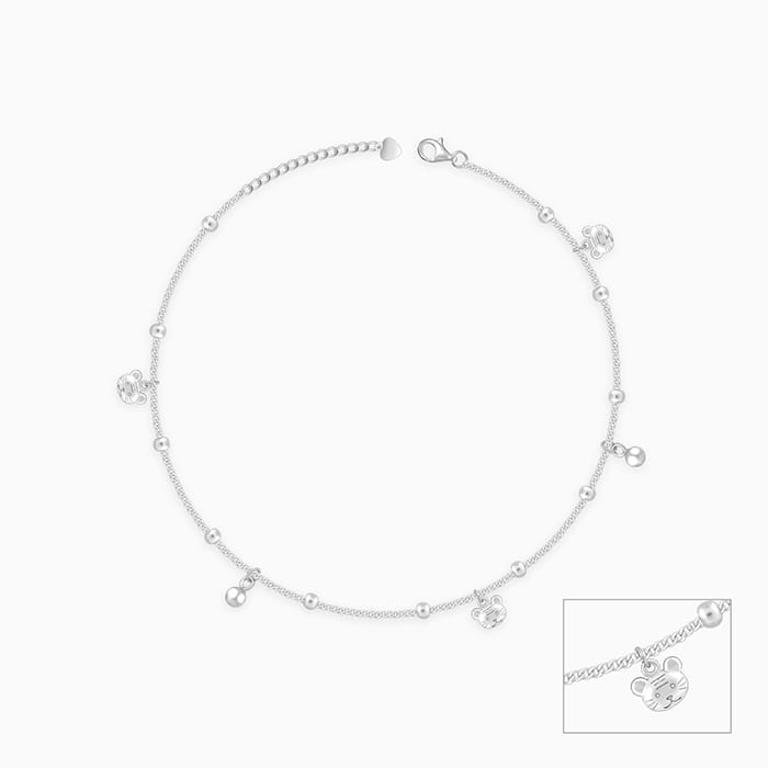 Silver Tigress Anklet