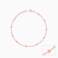 Rose Gold Moon Bead Anklet