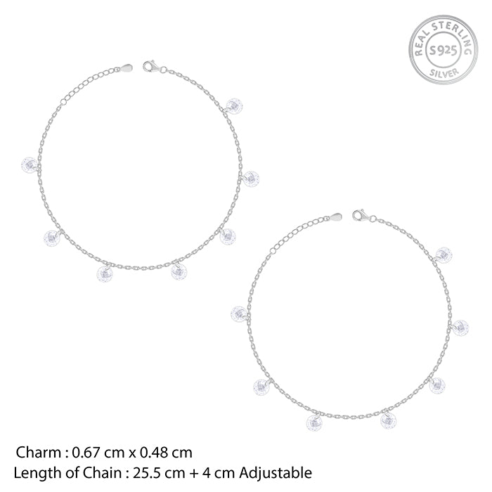 Silver Stunner Anklet