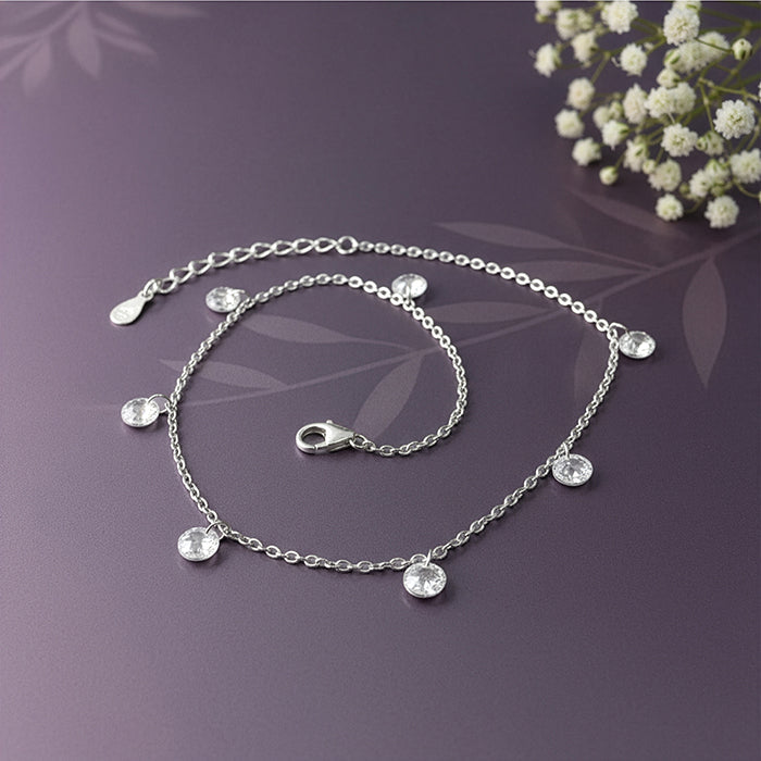 Silver Stunner Anklet