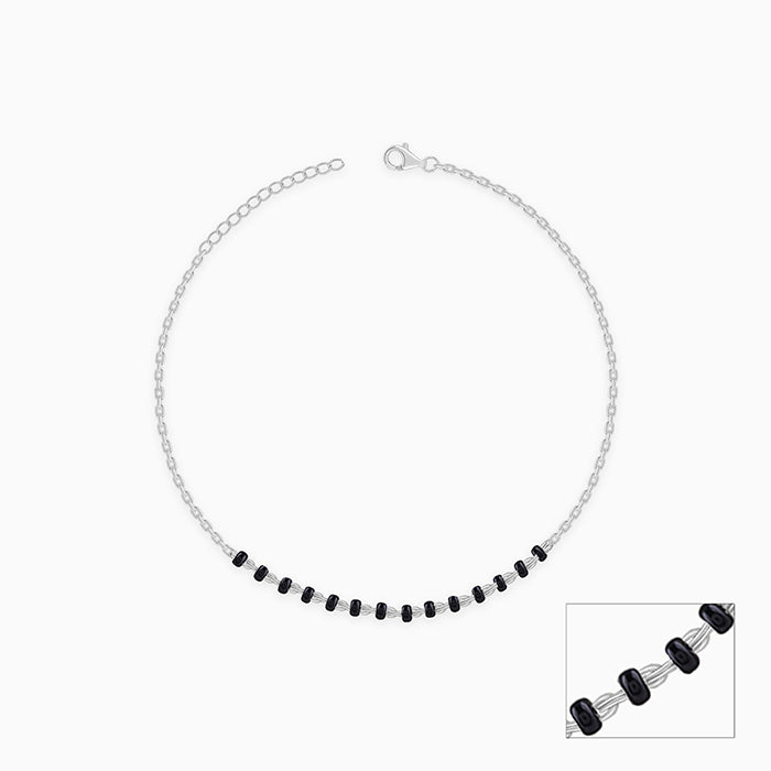 Silver Moonlit Rhythm Anklet
