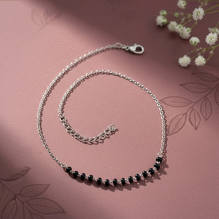 Silver Moonlit Rhythm Anklet