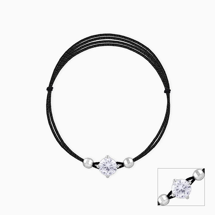 Silver Shadowed Brilliance Anklet