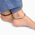 Silver Shadowed Brilliance Anklet