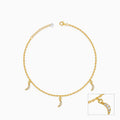 Golden Moon Charm Anklet