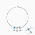 Silver Floral Glint Anklet