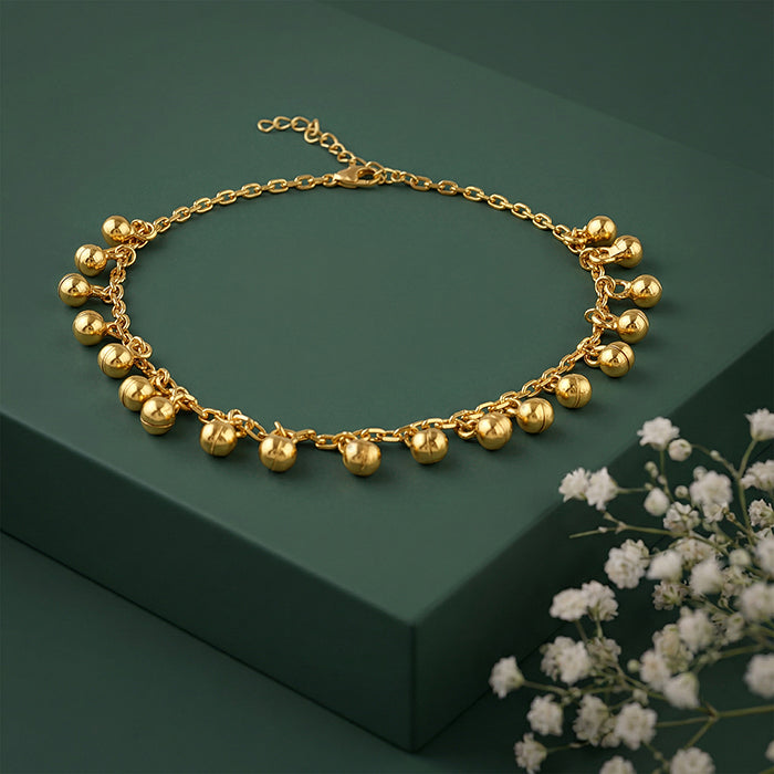 Golden Orb Dot Anklet
