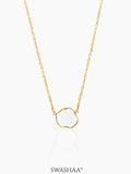 Athaliah White Charm 18K Gold Plated Chain Pendant Necklace