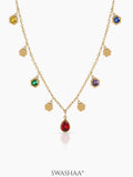 Avyra Multi Hexa Charms Necklace - Swashaa
