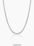 Box Uniform Silhouette 1MM Silver Women's Chain