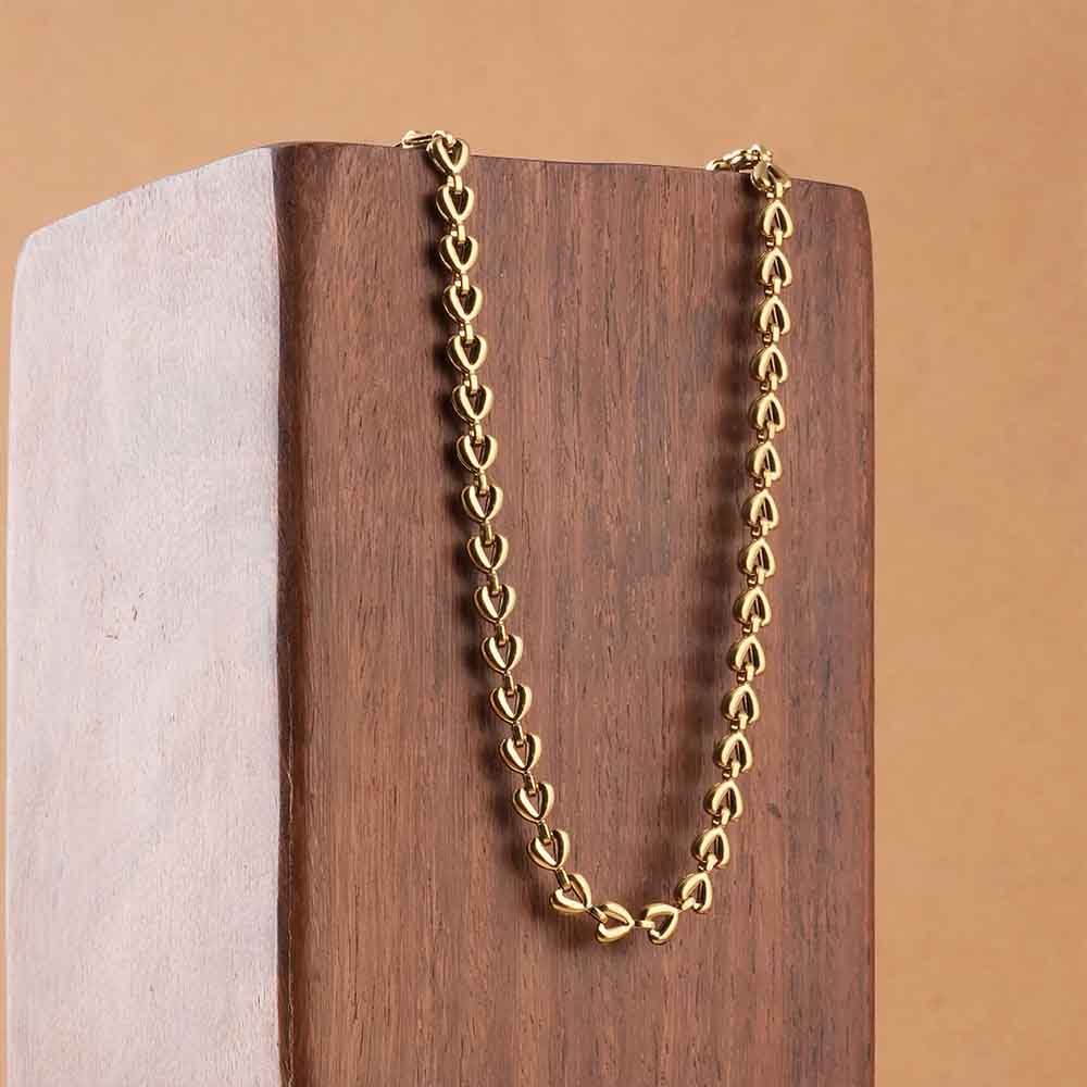 Heart Link Chain Necklace - 3