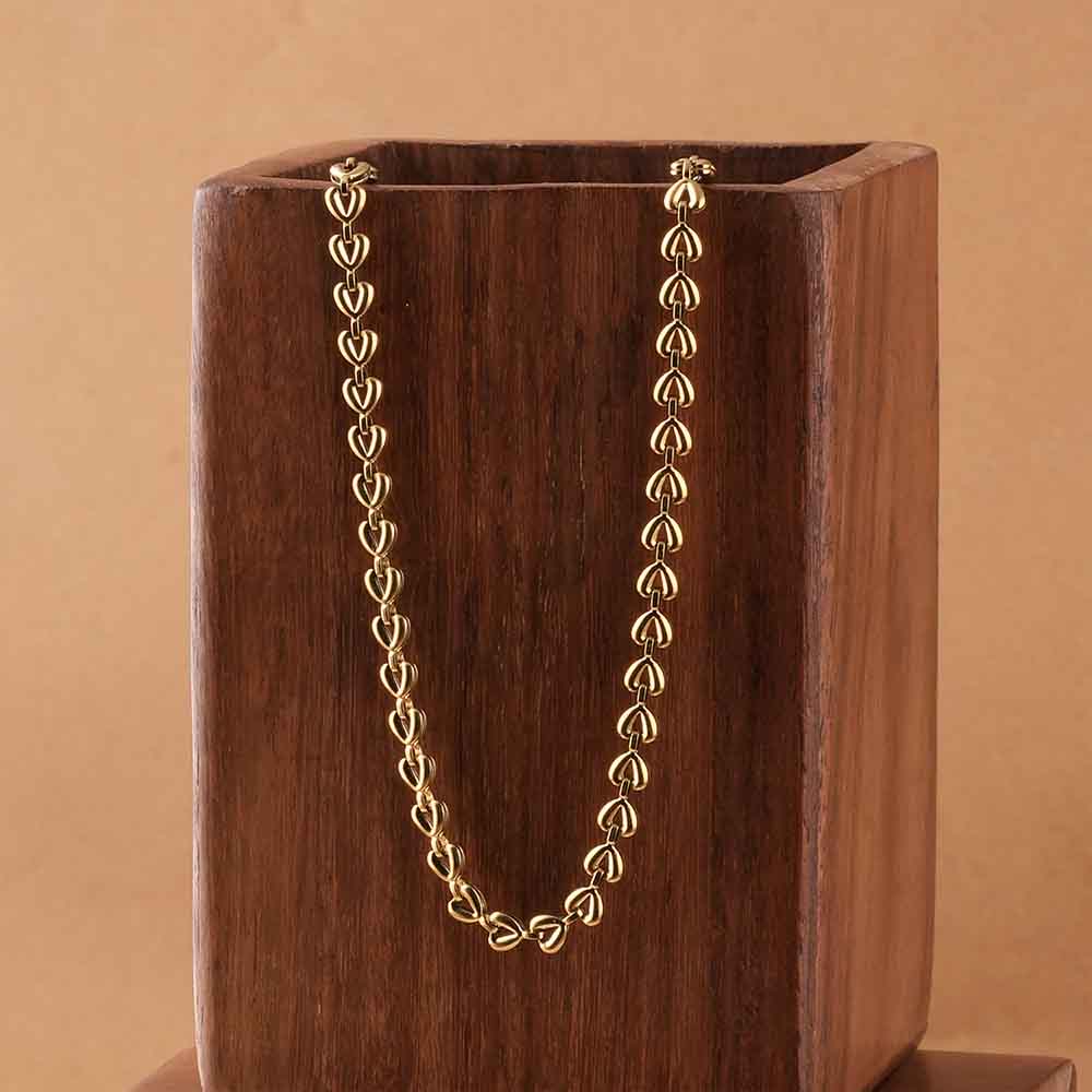 Heart Link Chain Necklace - 2