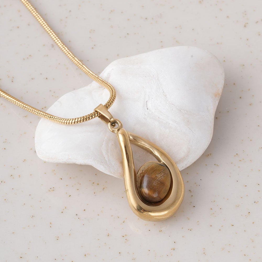 Gold Teardrop Necklace