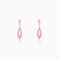 Rose Gold Halo Drop Earrings