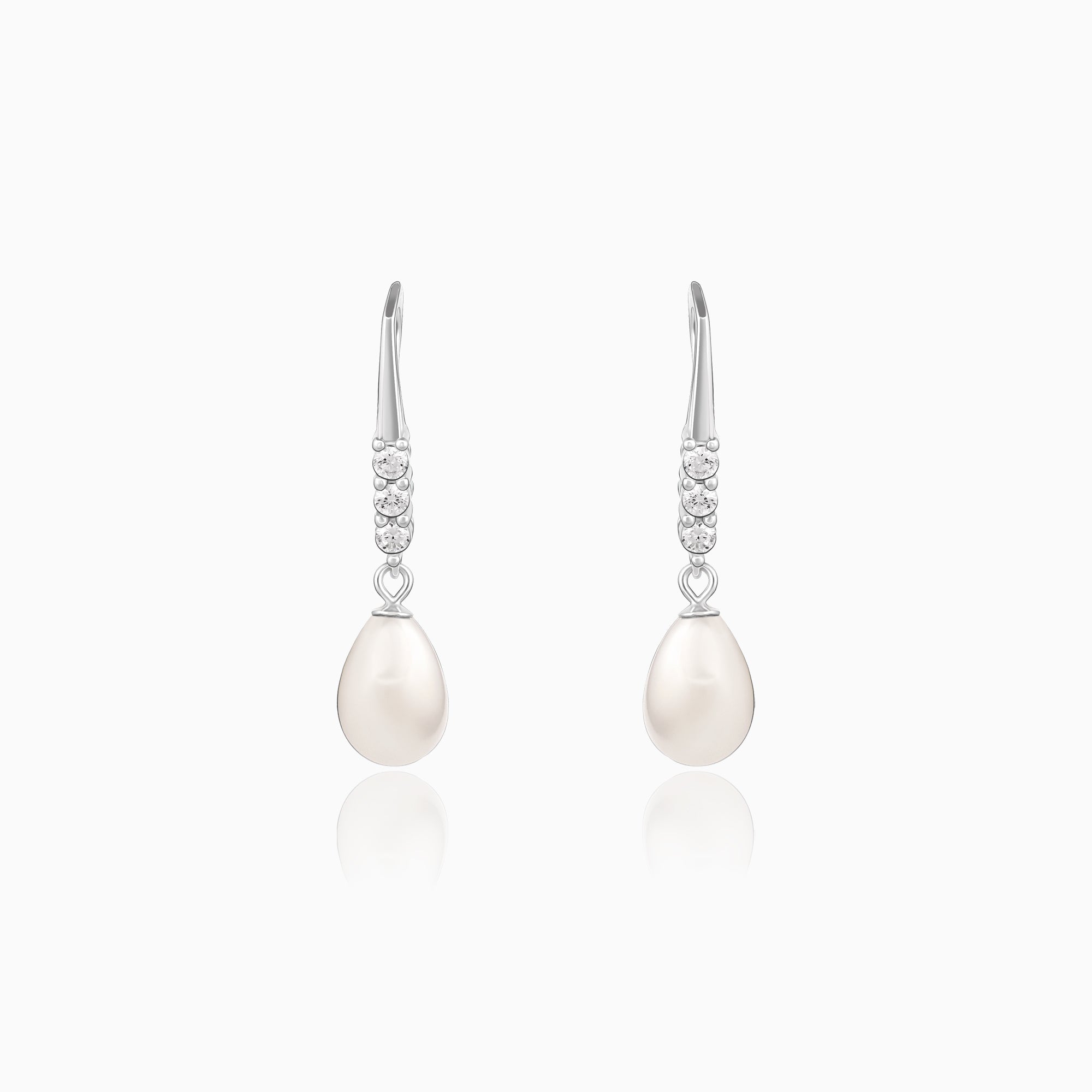 Anushka Sharma Silver Drops of Pearl Earrings