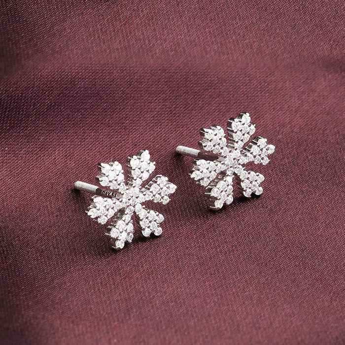 Silver Snowflake Earrings