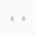 Silver Graceful Pear Earrings