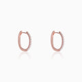 Rose Gold Shining Hoop Earrings