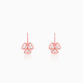 Anushka Sharma Rose Gold Three Leaf Clover Earrings