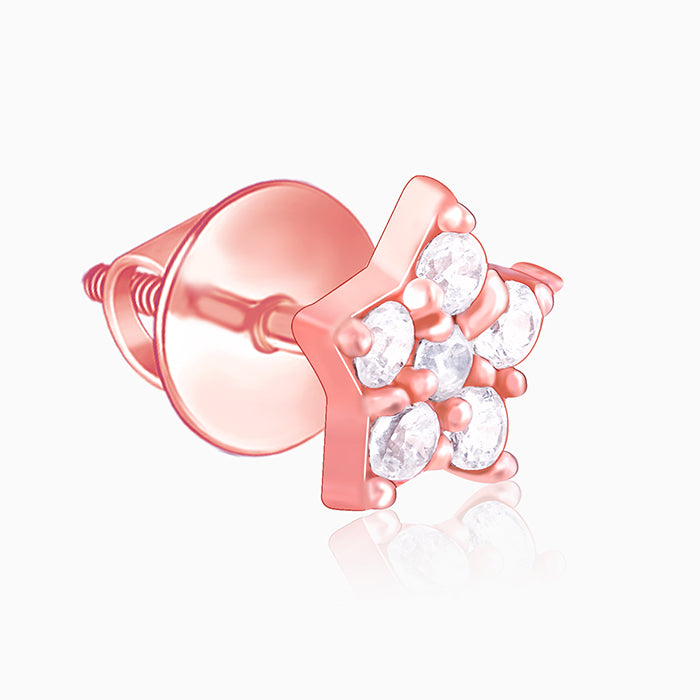 Rose Gold Star Constellation Earrings