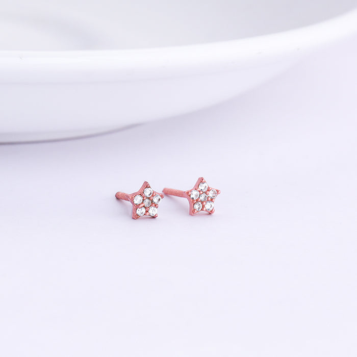 Rose Gold Star Constellation Earrings
