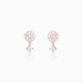 Rose Gold Floral Earrings