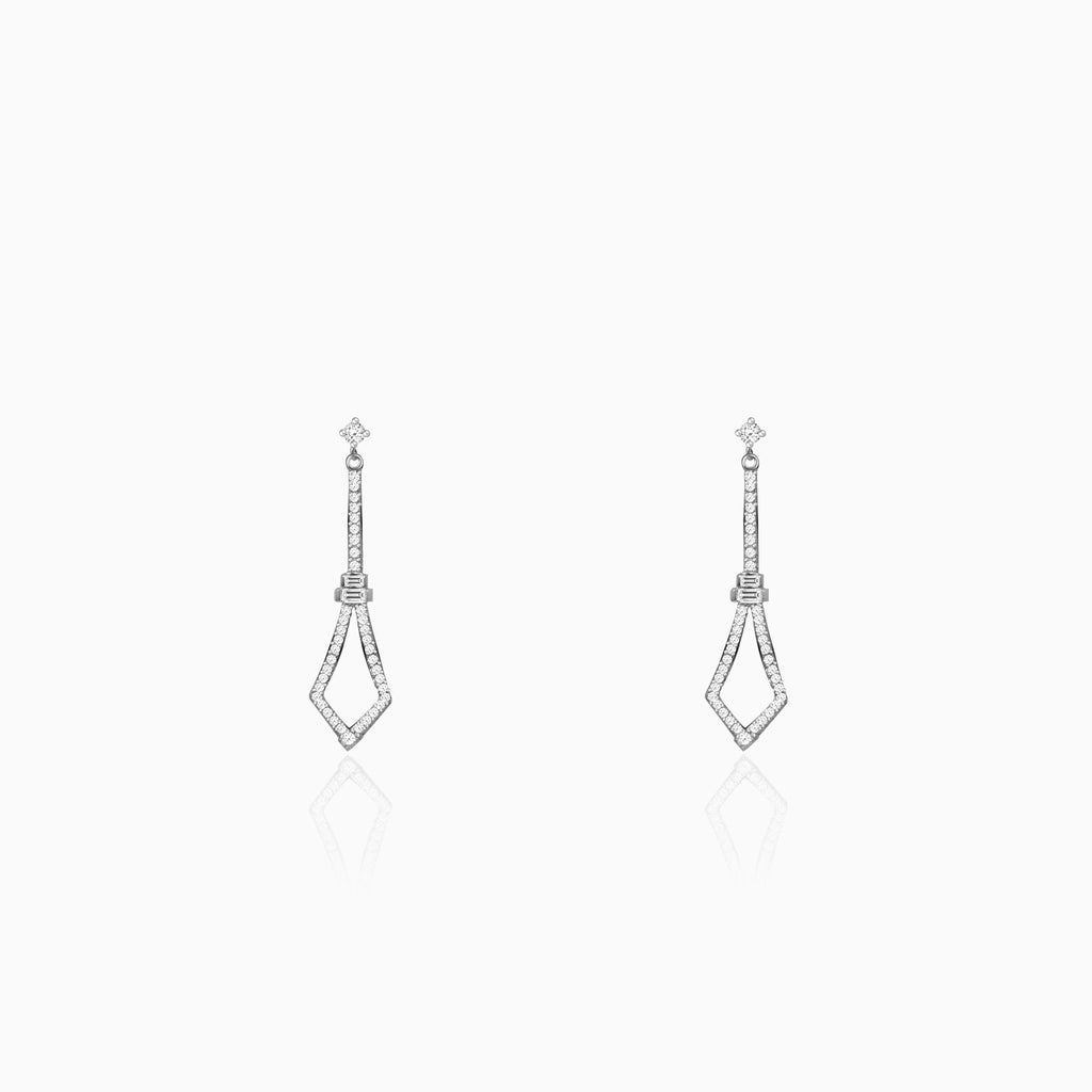 Silver Spear Dangler Earrings