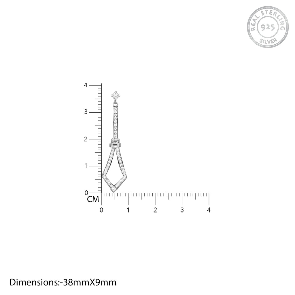 Silver Spear Dangler Earrings