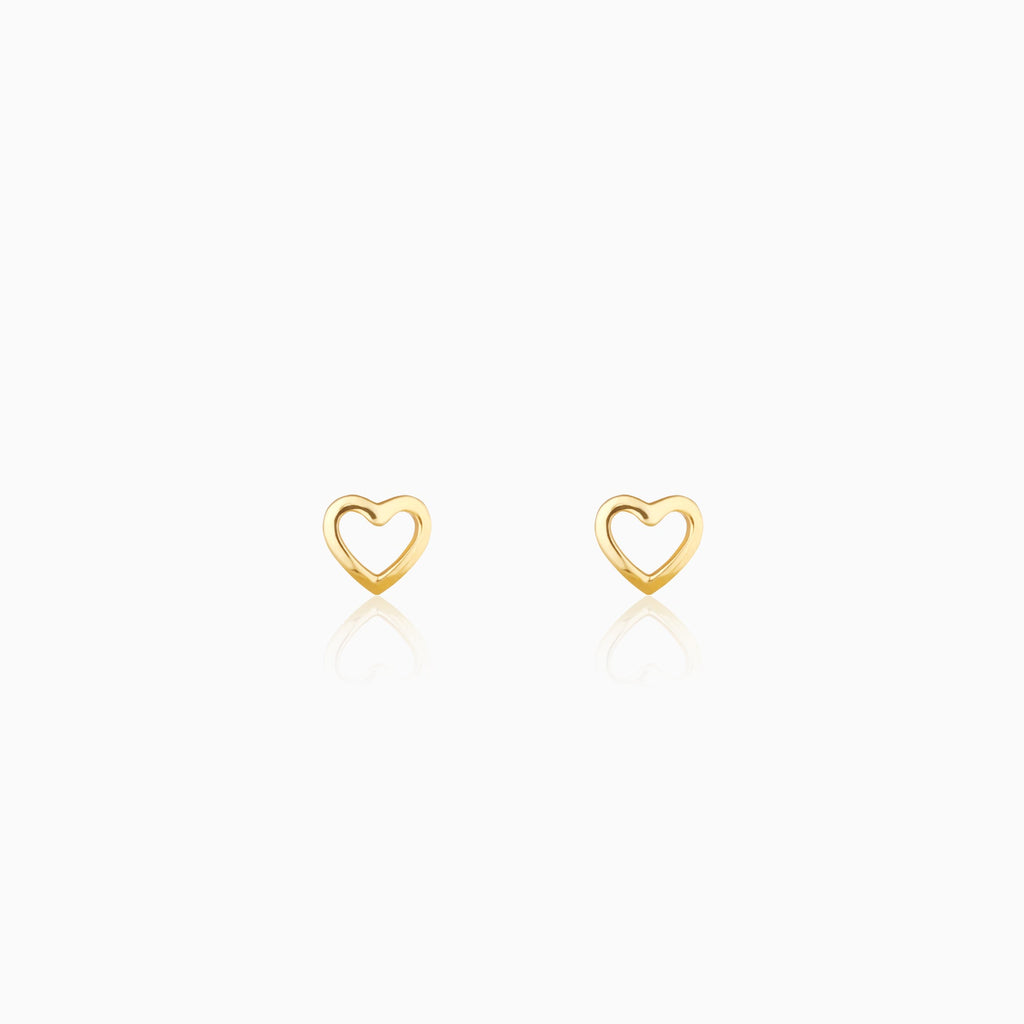Golden Charming Love Studs