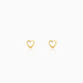 Golden Charming Love Studs