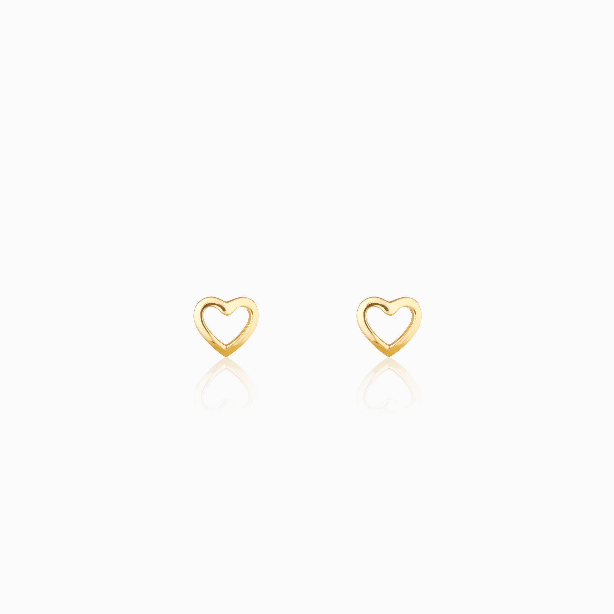 Golden Charming Love Studs