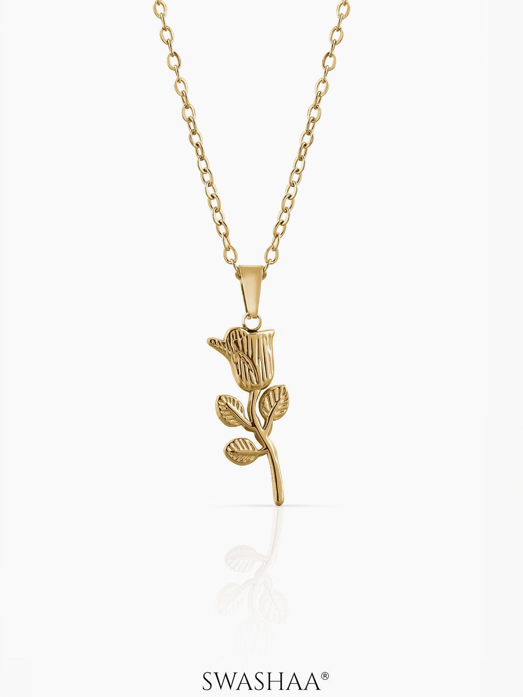 Elina Rose Charm Chain Pendant Necklace 