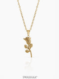 Elina Rose Charm Chain Pendant Necklace 