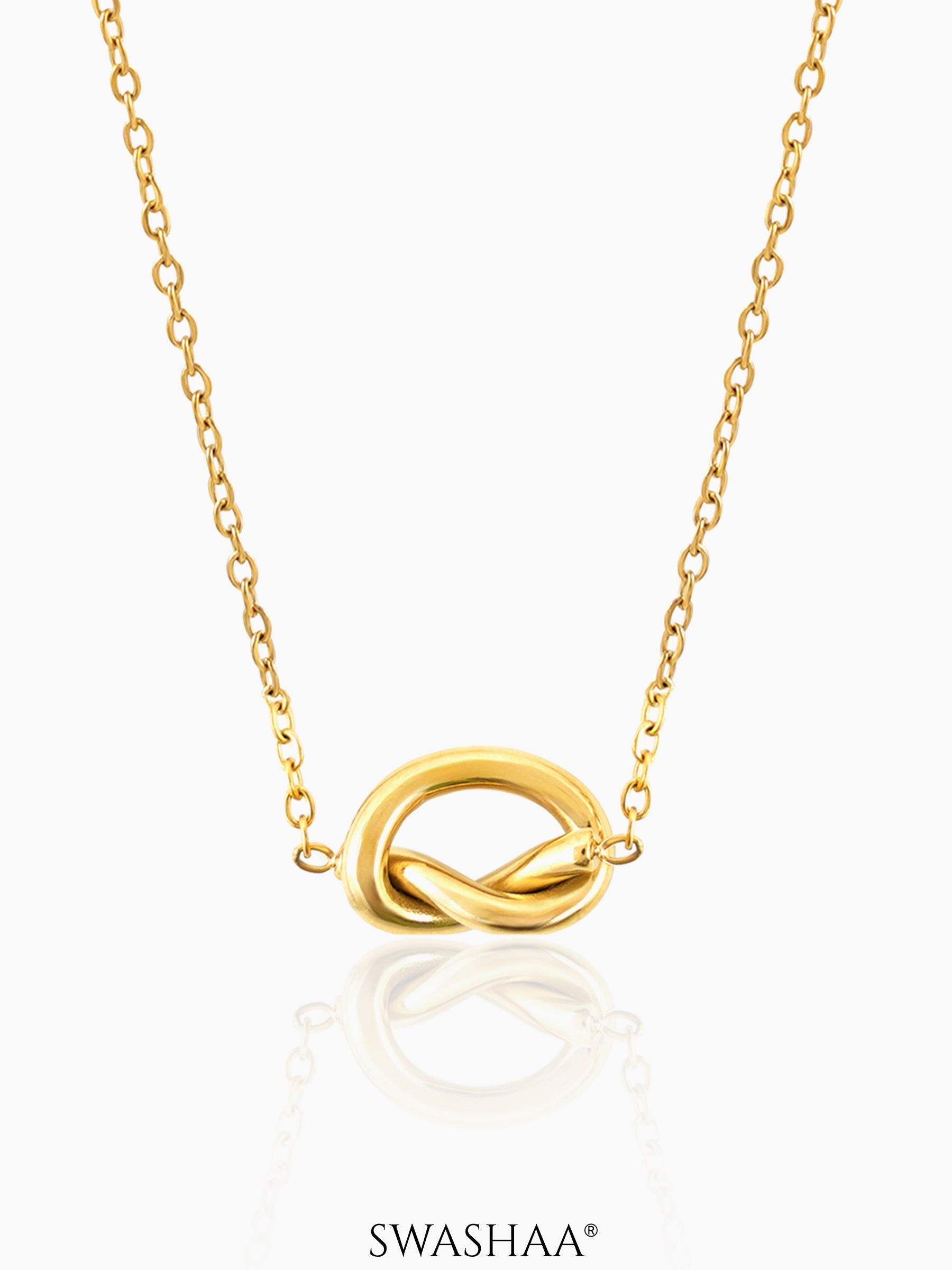 Gala Knot 18K Gold Plated Necklace