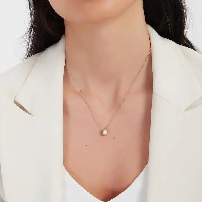 Ocean Mist Pearl Pendant Necklace