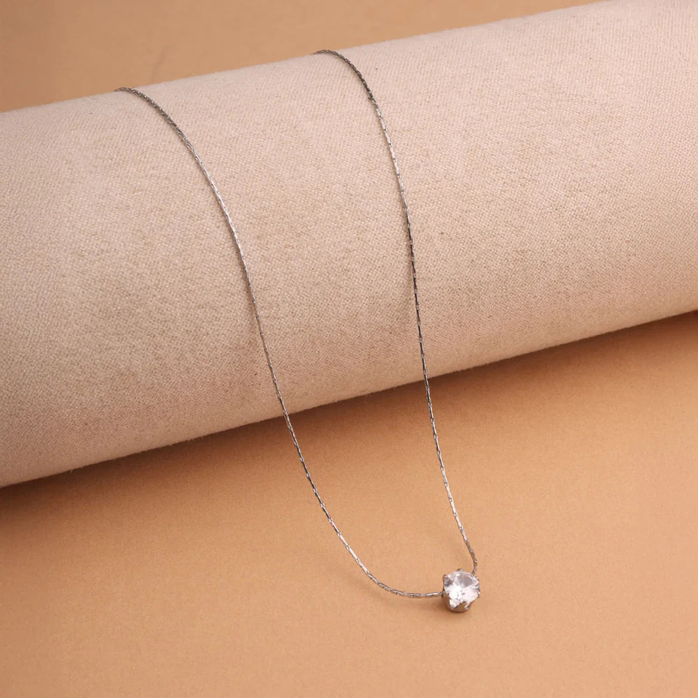 Classic Solitaire Necklace