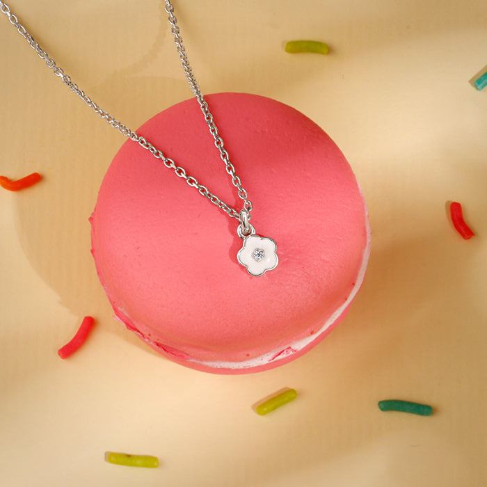 Silver Snow Pixie Kids Pendant with Link Chain