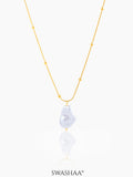 Kaino Pearl Beads 18K Gold Plated Chain Pendant Necklace