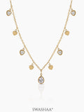 Lirena Solitaire Heart Charms Necklace - Swashaa
