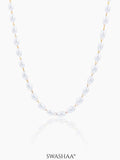 Meesha White Oval Pearl 18K Gold Plated Necklace