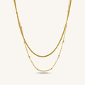 Double layer choker necklace