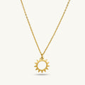 Gold Sun Pendant Necklace