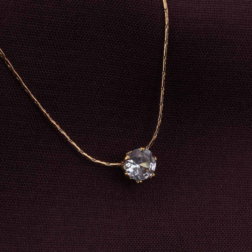 Delicate Diamond Studded Necklace