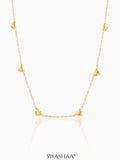 Nyle Heart Charms 18K Gold Plated Chain Necklace