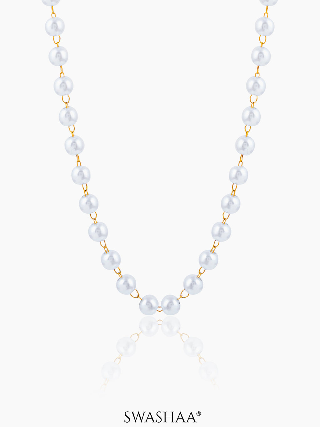 Olay Circular Pearl 18K Gold Plated Necklace