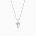 Anushka Sharma Silver Solitaire Heart  Pendant with Link Chain