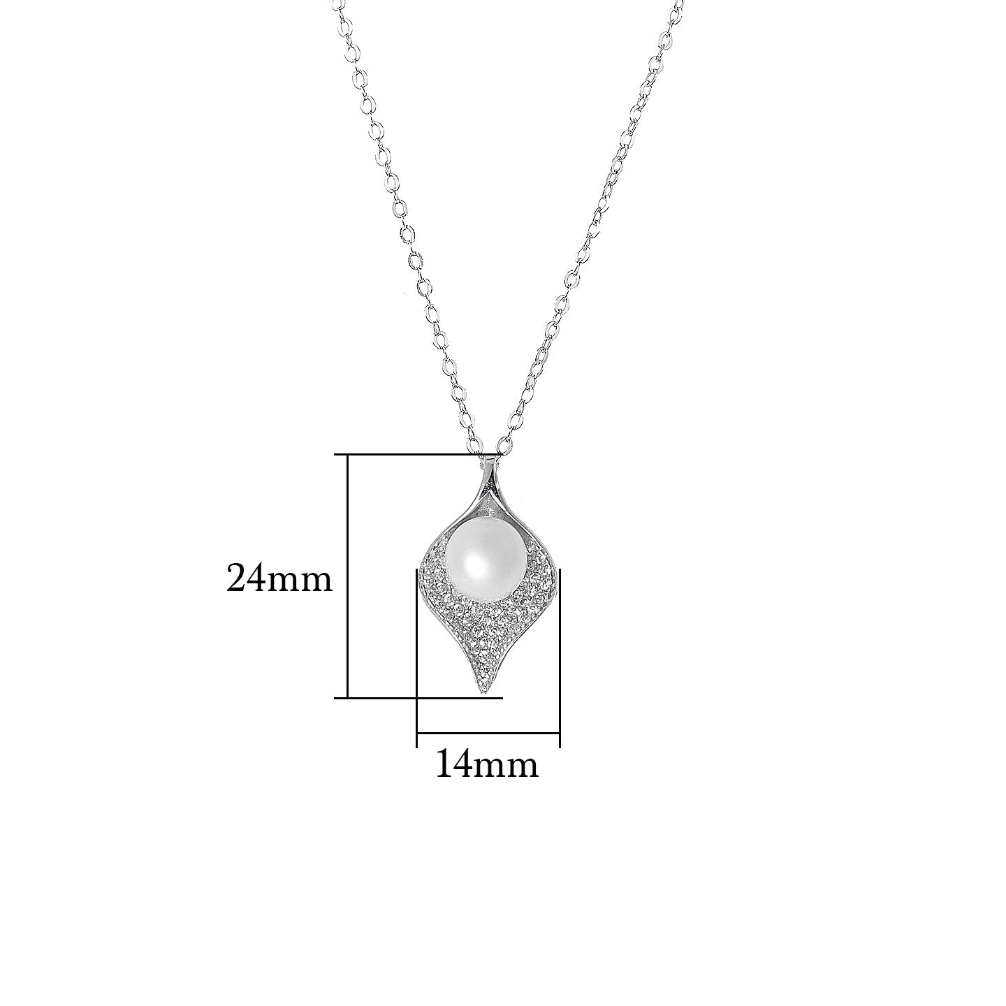 Silver Seashell Pearl Necklace