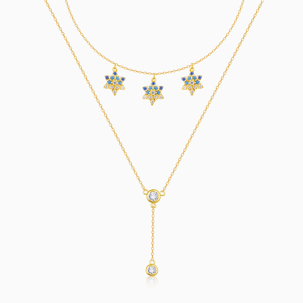 Golden Star Studded Layered Necklace