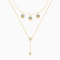Golden Star Studded Layered Necklace